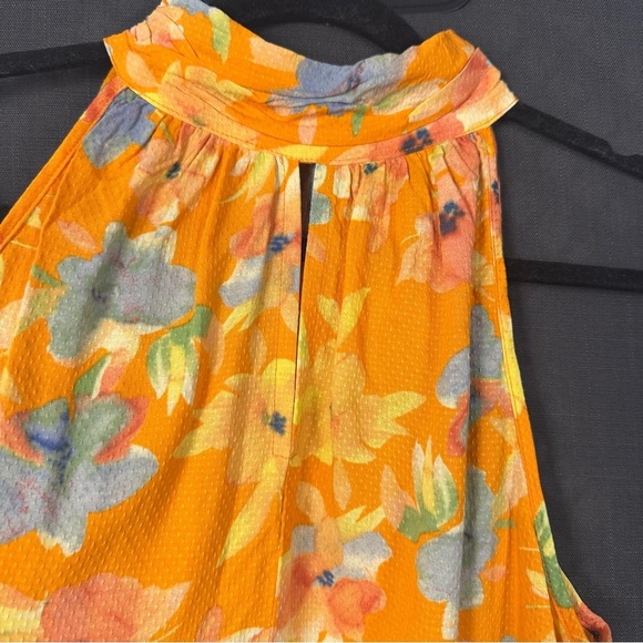 Cynthia Rowley Women’s Orange Floral Top - Size S - Picture 3 of 6